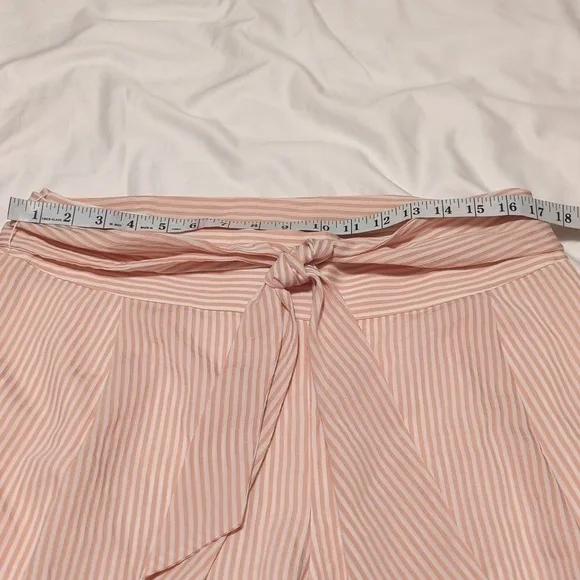 Club Monaco - Pink & White Striped High Waisted Flared “Bryanna” Pants Sz 12. - Picture 5 of 13